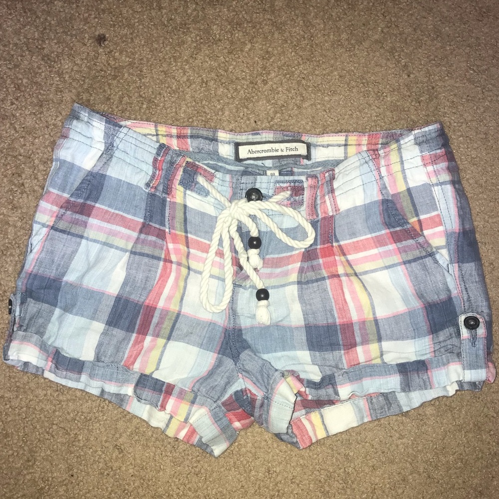 Abercrombie and Fitch Cotton Plaid Shorts